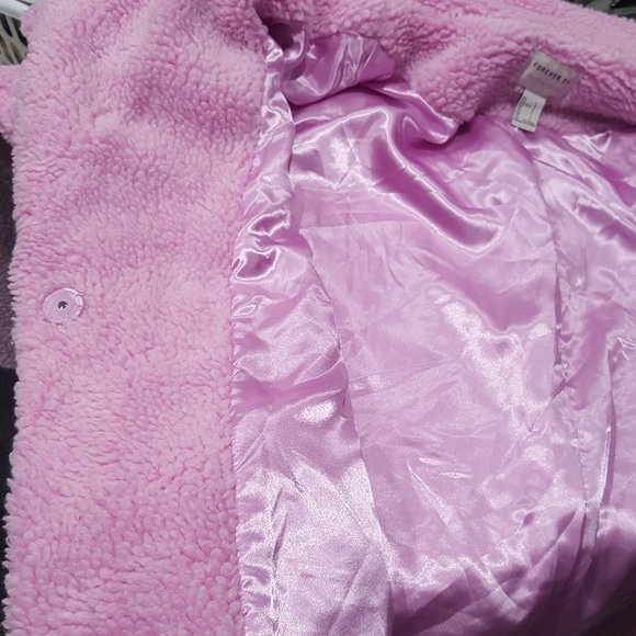ππGORGEOUS Hot Pink Faux Fur Coatππ - Picture 10 of 13